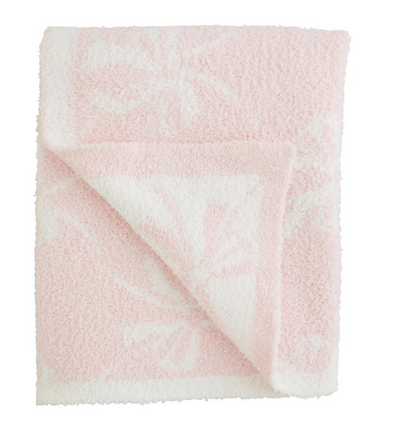 Mud Pie - Baby Blanket - Bow Chenille