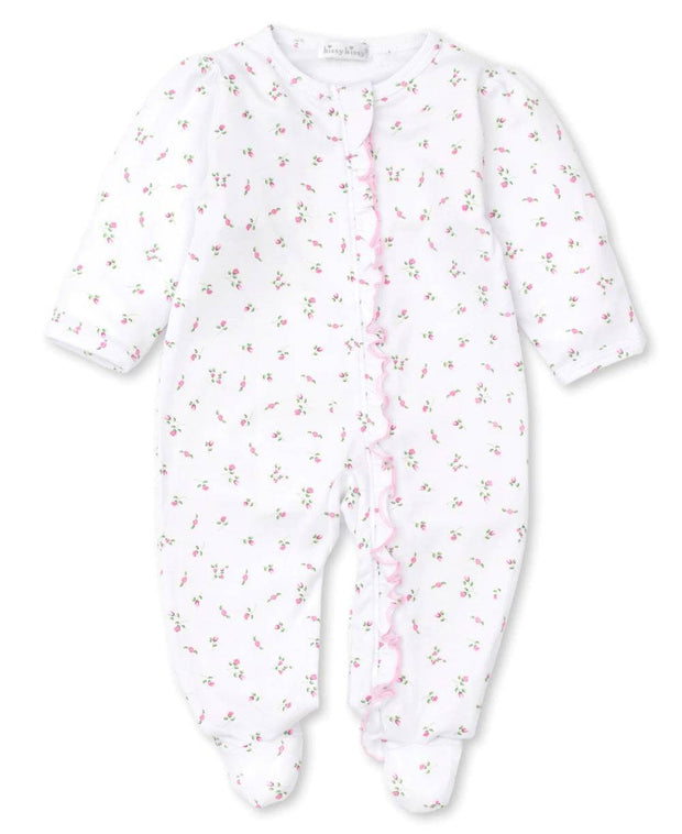 Kissy Kissy - Zip Footie - Garden Roses Ruffle