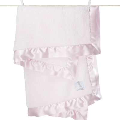 Little Giraffe - Chenille Baby Blanket - Pink