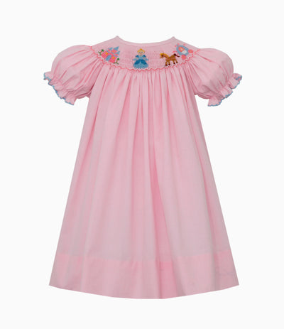 Petit Bebe - Smocked Bishop Dress - Cinderella - Pink Micro Check